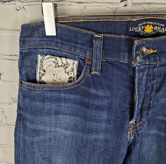 LUCKY BRAND | Sienna Tomboy Crop lace detail denim jean capri - Picture 2 of 7